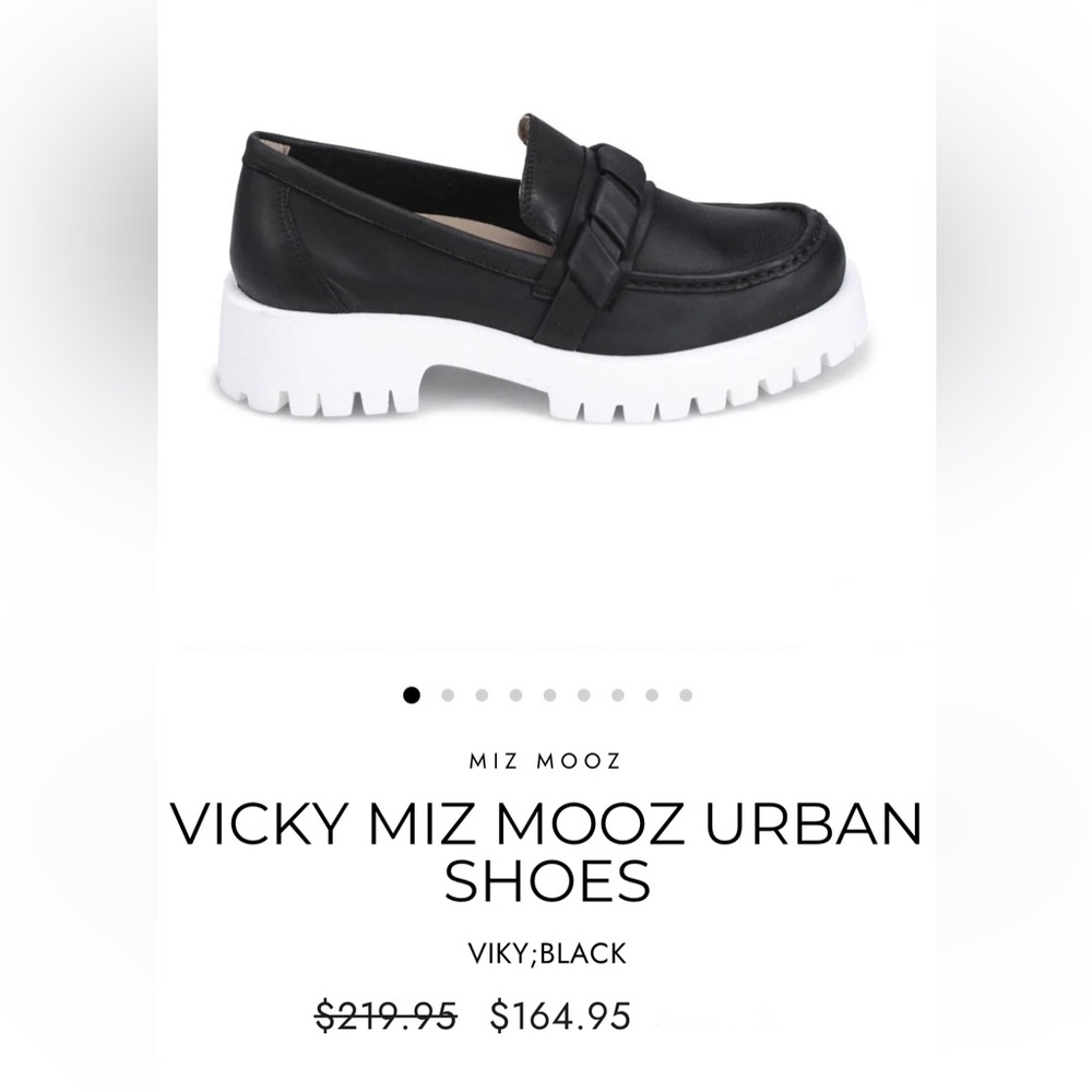 Miz Mooz Black and White Urban Loafers